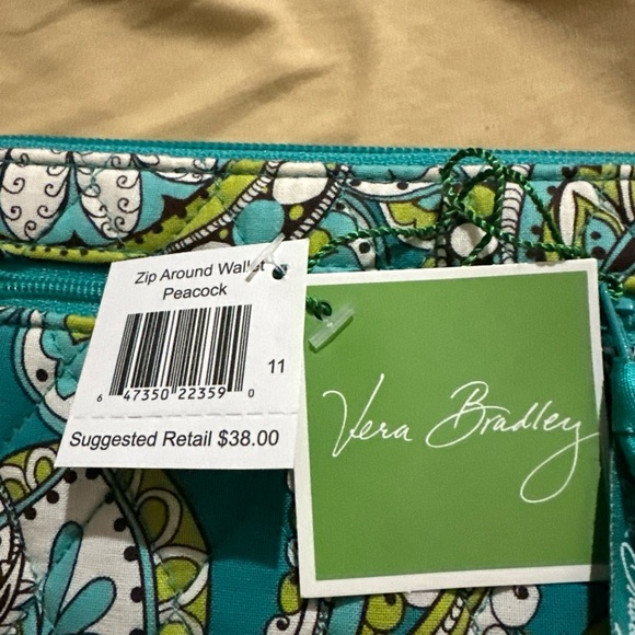 Vera Bradley Turquoise and Lime Wallet - Picture 3 of 6